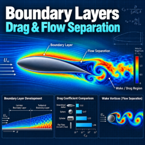 Boundary Layers, Drag & Flow Separation