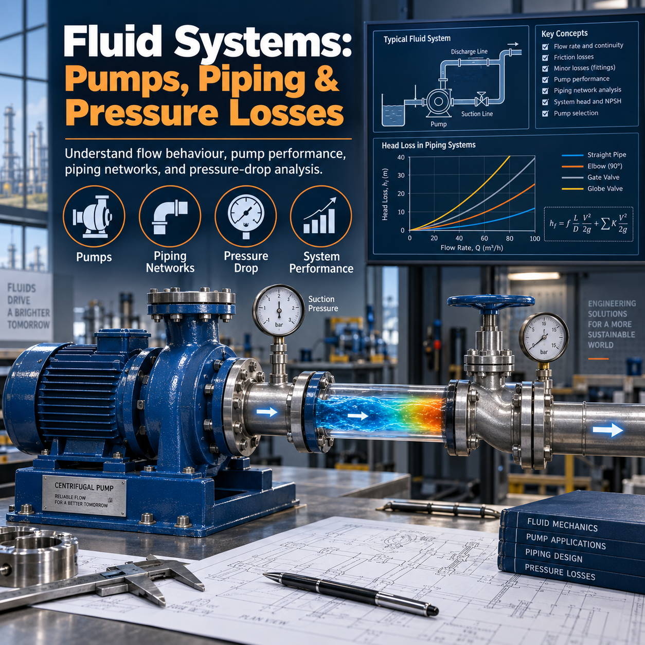 Fluid Systems Pumps, Piping & Pressure Losses